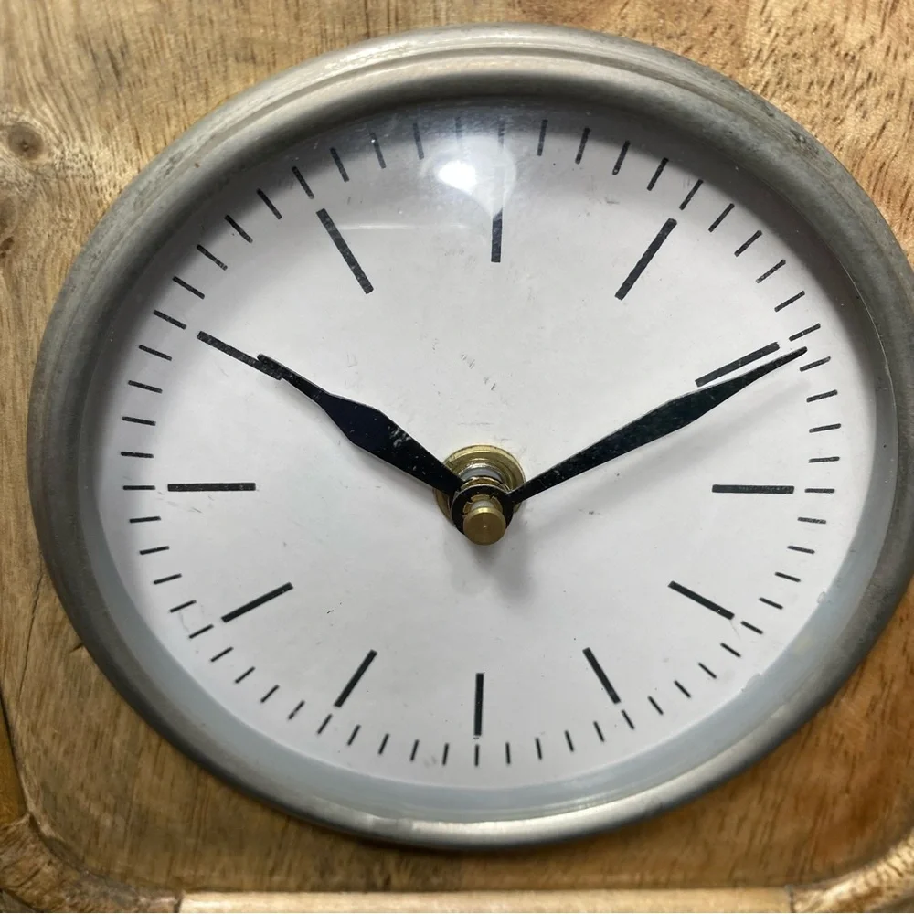 Wooden Square Table Clock 7”x7” - Picture 9 of 10